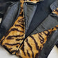 1980s Vintage 100% Genuine Leather Tiger Motorcycle Jacket - Metal Hardware - Fully Lined Jacket
