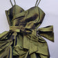2000s Whimsical Iridescent Fairy Dress in Mystical Olive Green - Bubble Dress - Waist Tie Detailing