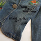 1990s Mudd Designer Deadstock - Insane Denim & Embroidery - Fitted Jacket - Metal Hardware - Original Tags still Attached