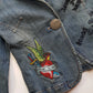 1990s Mudd Designer Deadstock - Insane Denim & Embroidery - Fitted Jacket - Metal Hardware - Original Tags still Attached
