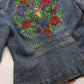 1990s Mudd Designer Deadstock - Insane Denim & Embroidery - Fitted Jacket - Metal Hardware - Original Tags still Attached