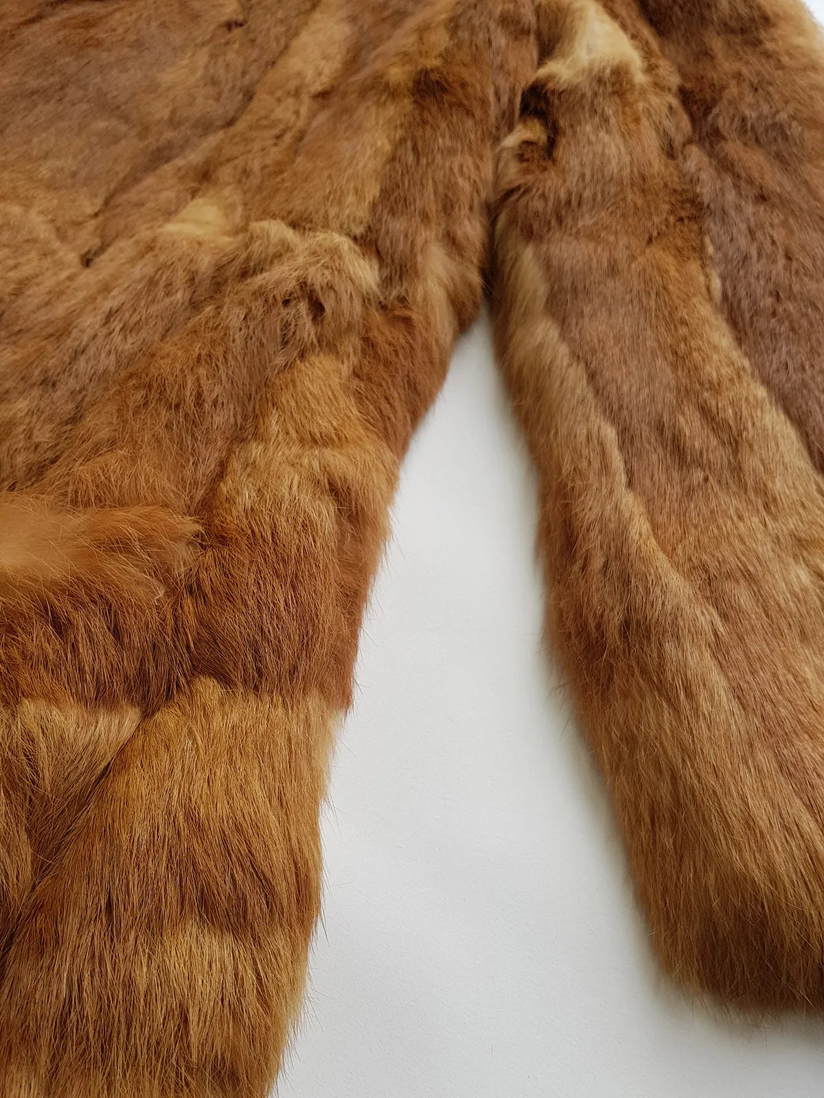 1960s Vintage Caramel Rabbit Fur Coat - Rich Golden Caramel - Absolutely Gorgeous - Soft & Dreamy - Long Length