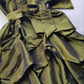 2000s Whimsical Iridescent Fairy Dress in Mystical Olive Green - Bubble Dress - Waist Tie Detailing