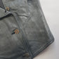 1980s Vintage 100% Genuine Leather Gunmetal Metallic Grey Motorcycle Vest - Metal Hardware - Fully Lined