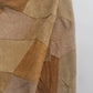 1990s Perfect Patchwork Mini Skirt in 100% Genuine Leather & Suede - Multicolored Patches in Pecan Walnut & Caramel Tones