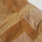 1990s Perfect Patchwork Mini Skirt in 100% Genuine Leather & Suede - Multicolored Patches in Pecan Walnut & Caramel Tones