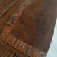 1970s Rich Tobacco Brown Soft Suede & Genuine Snakeskin Tassel Vest - Iconic Snakeskin Feature Borders