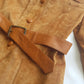 1970s Beautiful Rich Caramel Soft Suede & Leather Jacket - Hourglass Fit with Matching Belt - Leather Features - Feminine Curved Tailoring