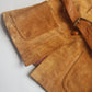 1970s Beautiful Rich Caramel Soft Suede & Leather Jacket - Hourglass Fit with Matching Belt - Leather Features - Feminine Curved Tailoring