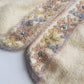 1950s Vintage Heavily Beaded Knit Jacket / Cardigan - Bridal Quality Cream Knit - Handmade Fully Lined Beaded Jacket