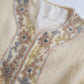1950s Vintage Heavily Beaded Knit Jacket / Cardigan - Bridal Quality Cream Knit - Handmade Fully Lined Beaded Jacket