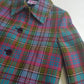 1990s Iconic Clueless Style Plaid Jacket - Tailored Hourglass - Pinks Purples Greens & Blues - Perfect Shape - Fully Lined
