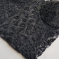 1990s Romantic Vintage Corset Top Lace & Hand Beaded - Knockout for Evening - Black Lace & Beads