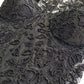 1990s Romantic Vintage Corset Top Lace & Hand Beaded - Knockout for Evening - Black Lace & Beads