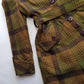 1970s Couture Tailoring Plaid Wool Coat - Absolute Perfection - Very Vivienne Westwood Style- Olive Green Mustard Tones - Stiff Collar & Beautifully Cut Pockets