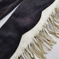 1950s Geniune Authentic Cowgirl Princess - Beautiful Soft Suede & Leather Tassel Chaps - Black & White - Chunky Metal Zippers - Perfect Fit -  Iconic for a Costume