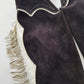1950s Geniune Authentic Cowgirl Princess - Beautiful Soft Suede & Leather Tassel Chaps - Black & White - Chunky Metal Zippers - Perfect Fit -  Iconic for a Costume