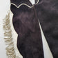1950s Geniune Authentic Cowgirl Princess - Beautiful Soft Suede & Leather Tassel Chaps - Black & White - Chunky Metal Zippers - Perfect Fit -  Iconic for a Costume