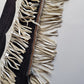 1950s Geniune Authentic Cowgirl Princess - Beautiful Soft Suede & Leather Tassel Chaps - Black & White - Chunky Metal Zippers - Perfect Fit -  Iconic for a Costume