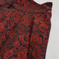 Italian Vintage Romantic Gothic Deep Red Brocade Skirt (1 Piece of a matching set)