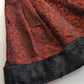 Italian Vintage Romantic Gothic Deep Red Brocade Skirt (1 Piece of a matching set)