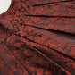 Italian Vintage Romantic Gothic Deep Red Brocade Skirt (1 Piece of a matching set)