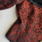 Italian Vintage Romantic Gothic Deep Red Brocade Jacket (1 Piece of a matching set)