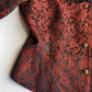 Italian Vintage Romantic Gothic Deep Red Brocade Jacket (1 Piece of a matching set)