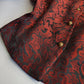 Italian Vintage Romantic Gothic Deep Red Brocade Jacket (1 Piece of a matching set)