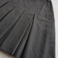 1990s Iconic Preppy School Skirt - High Quality Wool - Office Siren Workwear - Tailored & Pleated Perfectly - Muted Grey - Perfect Shape & Length - Fully Lined