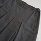 1990s Iconic Preppy School Skirt - High Quality Wool - Office Siren Workwear - Tailored & Pleated Perfectly - Muted Grey - Perfect Shape & Length - Fully Lined