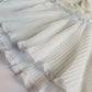 Ethereal 1950s Finely Pleated Cape in Soft Baby Blue & White - Very Faint Tie Dye Effect - Lace & Ribbon