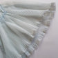 Ethereal 1950s Finely Pleated Cape in Soft Baby Blue & White - Very Faint Tie Dye Effect - Lace & Ribbon