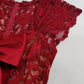 1990s Romantic Ruby Red Designer Vintage Lace & Velvet Dress - Knockout for Evening & The Perfect Dinner Date - Unbelievably Gorgeous