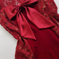 1990s Romantic Ruby Red Designer Vintage Lace & Velvet Dress - Knockout for Evening & The Perfect Dinner Date - Unbelievably Gorgeous