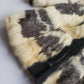 1960s Italian Vintage Rabbit Coat - Suede Features- Super Plush & Soft - Caramel Cream & Dusky Grey Colours