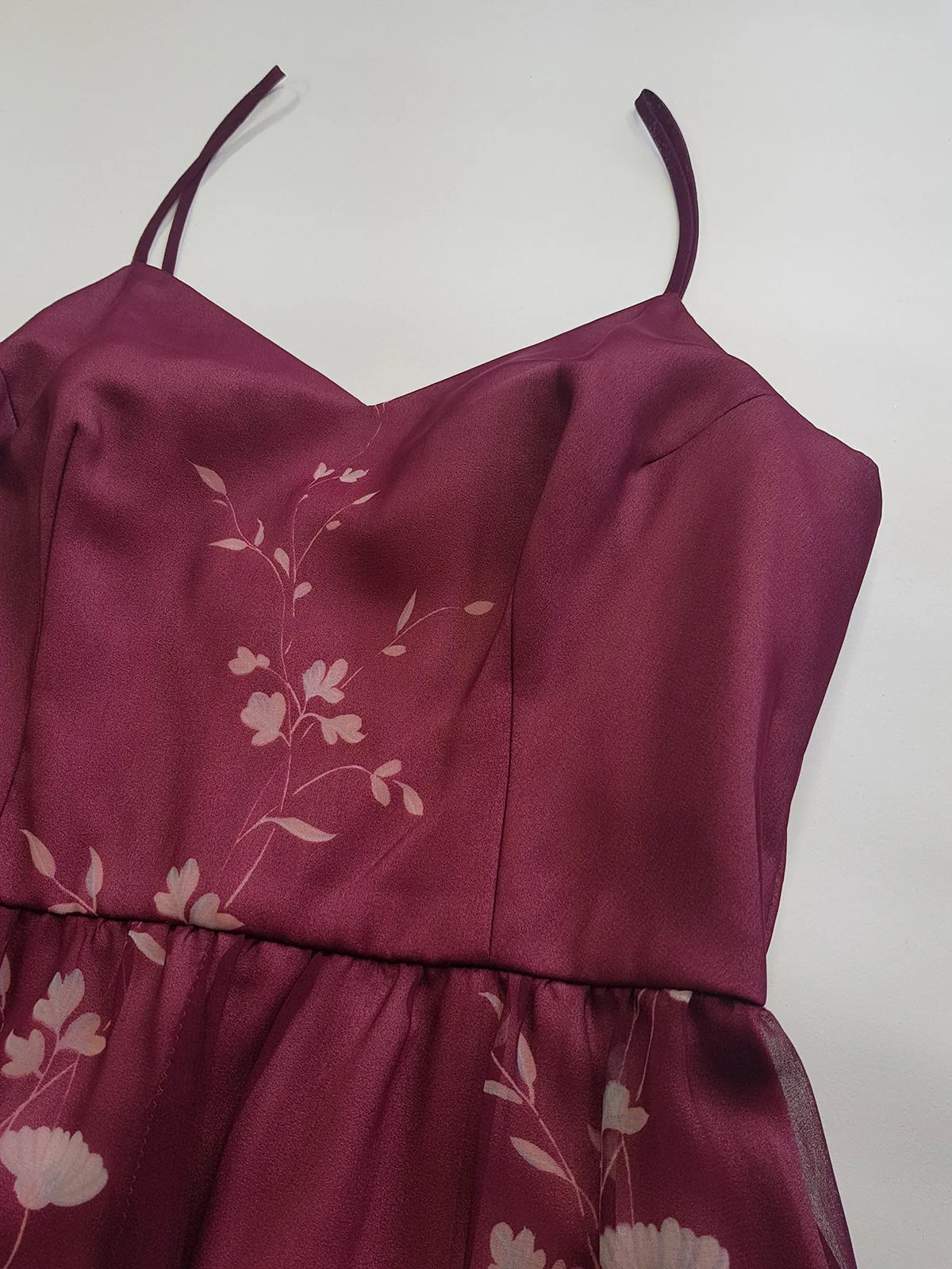 1970s Vintage Incredible Watercolor Crane Print Summertime Dress - Dusky Purples & Pinks - Hourglass Waist & Structured Bust - Double Layered Light & Strappy - Absolutely Beautiful