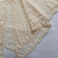 Ethereal Angelic 1950s Cape in the Lightest Ivory / Creme Lace - Ornate Edging & Tie at the front of the neck