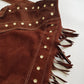 1970s Geniune Suede Cowgirl Tassel Chaps - Beautiful Soft Suede & Leather Tassel Chaps - Rich Tobacco Brown- Chunky Metal Zippers - Perfect Fit -  Iconic for a Costume