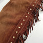 1970s Geniune Suede Cowgirl Tassel Chaps - Beautiful Soft Suede & Leather Tassel Chaps - Rich Tobacco Brown- Chunky Metal Zippers - Perfect Fit -  Iconic for a Costume