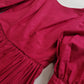 1980s Authentic Laura Ashley Designer Vintage Dress - Perfect Raspberry Colour - Fitted Top Hourglass Waist & Flared Mid Length Skirt - Puff Sleeves - Unbelievably Beautiful