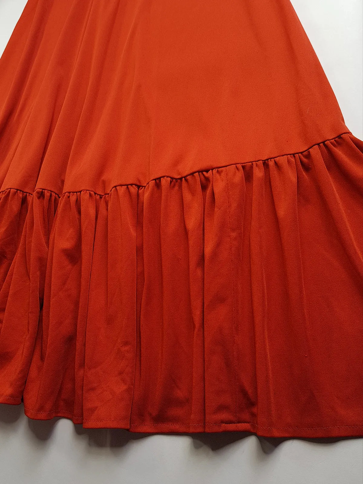 1970s Vintage Hand Crochet Trim Dress - Angel Sleeves - Hourglass Waist - Full Length - Absolutely Beautiful Sleeves