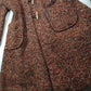 1950s Incredible Hooded Coat in Burnt Tobacco with Toggle Clasps - Fully Lined - Handmade Mohair Wool Knit