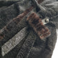 Vintage Italian Curly Lambskin & Mink Coat with Leather Features - Fur Edging & Cuffs - Belt with Fur Pom Poms