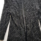 Vintage Silk Spectacular Sparkling Diamond Pattern Heavily Beaded Jacket in Black - Immaculate - Hand Beaded - Bridal Quality