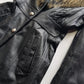Vintage 2000s Black Leather & Ultra Plush Fox Fur Spy Coat - Super Buttery Soft - 100% genuine Leather & Fur Collar - Fully Lined