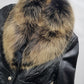 Vintage 2000s Black Leather & Ultra Plush Fox Fur Spy Coat - Super Buttery Soft - 100% genuine Leather & Fur Collar - Fully Lined