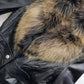 Vintage 2000s Black Leather & Ultra Plush Fox Fur Spy Coat - Super Buttery Soft - 100% genuine Leather & Fur Collar - Fully Lined