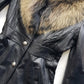 Vintage 2000s Black Leather & Ultra Plush Fox Fur Spy Coat - Super Buttery Soft - 100% genuine Leather & Fur Collar - Fully Lined