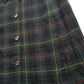 Vintage 1960s Plaid Cape in Hunter Green with Knockout Red Lining - Ralph Lauren Equestrian Style - Button Front Closure